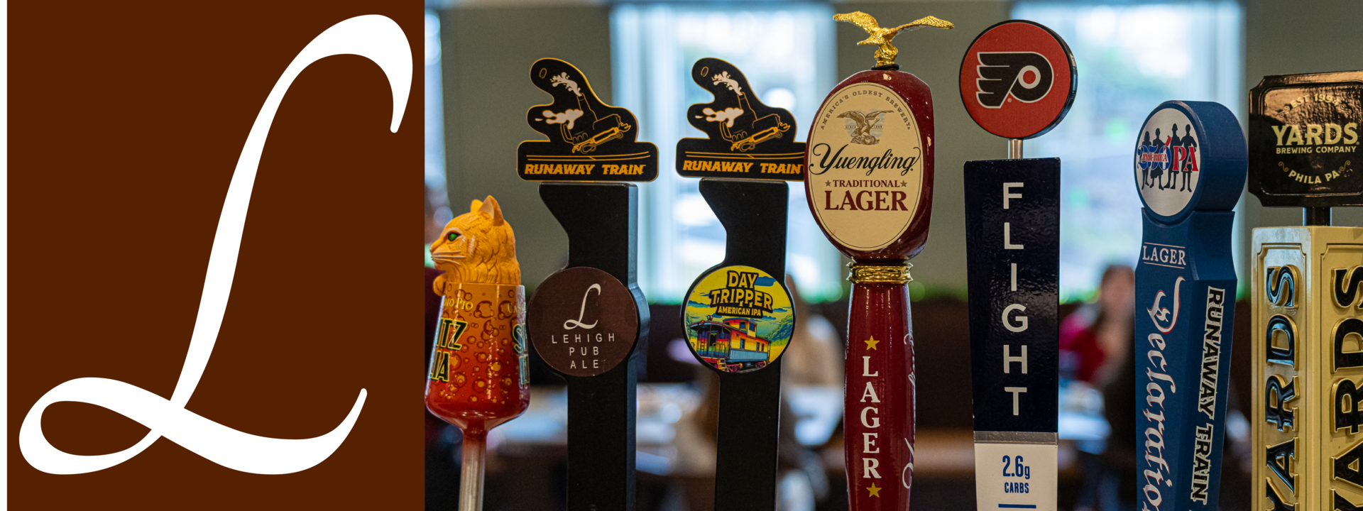 Beer taps at the Lehigh Pub